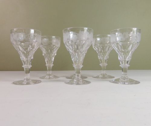 Set of Six 19th C Glasses