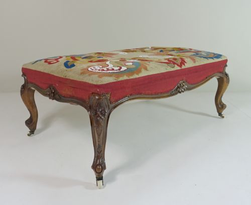 Large 19th C Walnut Centre Stool