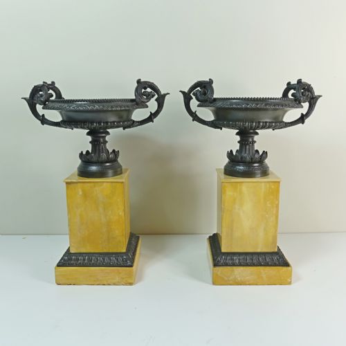 Pair of Regency Bronze Tazza
