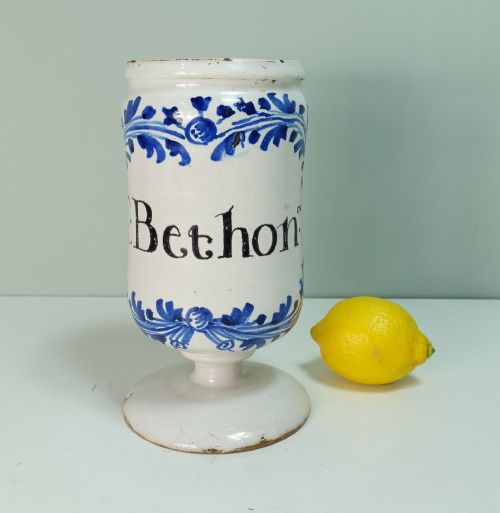 18th C Delft Apothecary Jar