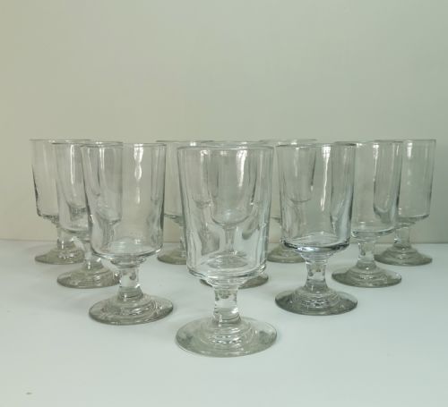 Set of Ten 19th C Wine Glasses