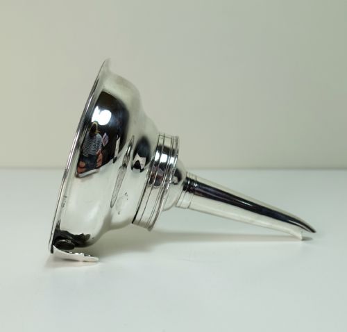 18th C Solid Silver Wine Funnel