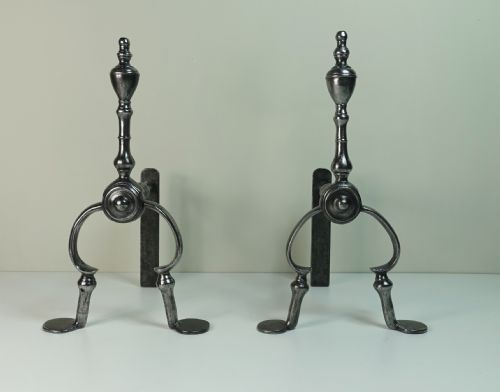 Pair of Georgian Steel Fire Dogs
