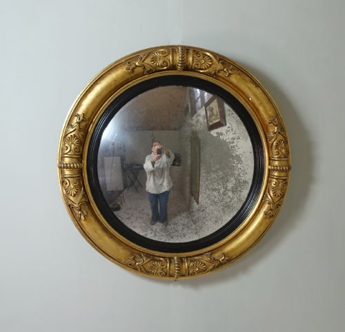 Regency Gilt Convex Mirror