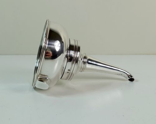 18th C Silver Wine Funnel