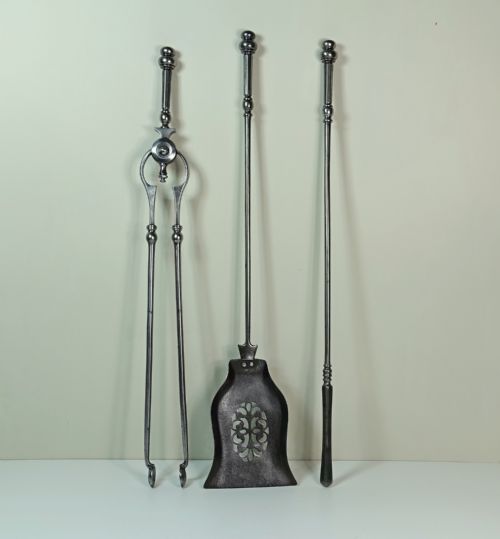 Set of Early 19th C Steel Fire Tools