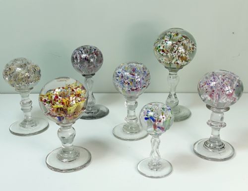fig 1. COLLECTION OF 19TH C GLASS PINNACLES
