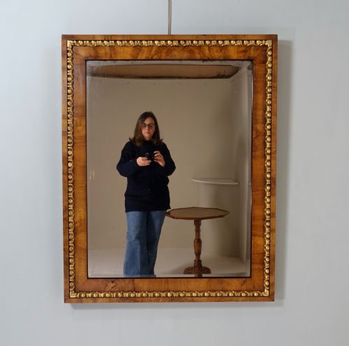 Large 19th C Walnut Mirror