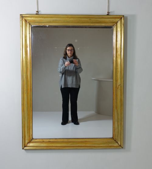 Large 19th C Brass Mirror