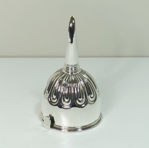 18th C Silver Wine Funnel, London 1790