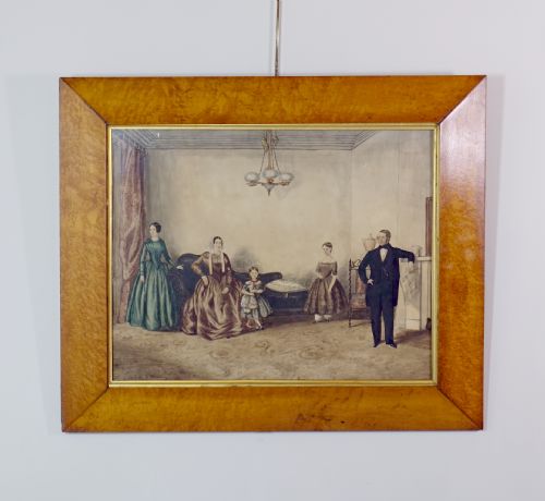19th C Framed Family Watercolour