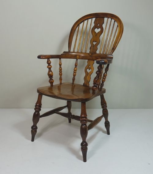 Generous 19th C Yew Windsor Chair
