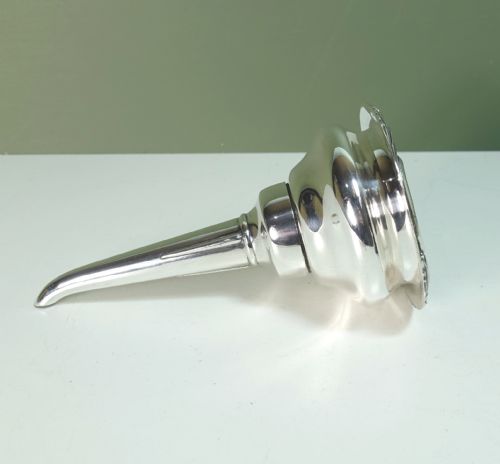 19th C Silver Plated Wine Funnel