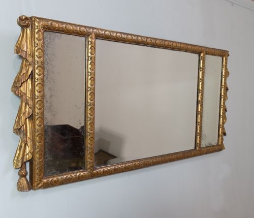 18th C Gilt Overmantle Mirror