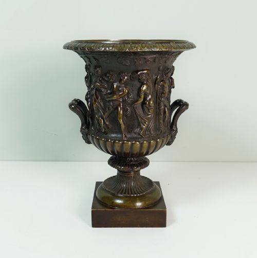 19th C Bronze Borghese Vase