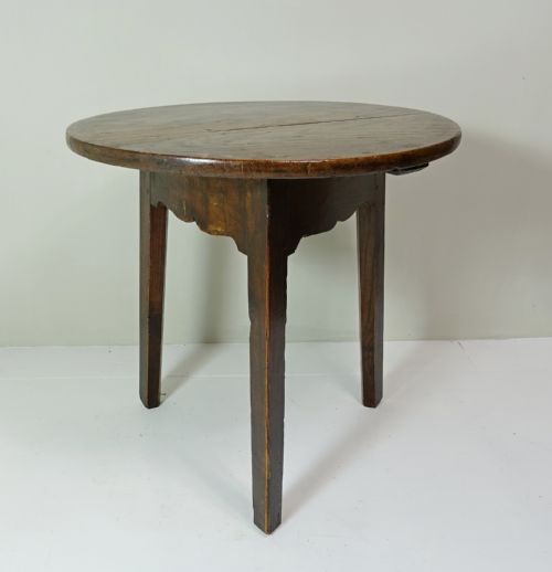 Small 19th C Oak Cricket Table