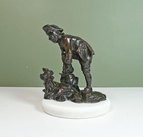 Early 19th C Bronze Figure of a Skater