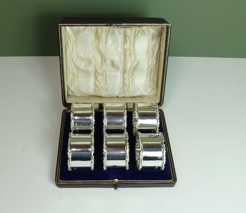 Set of 19th C Silver Plated Napkin Rings