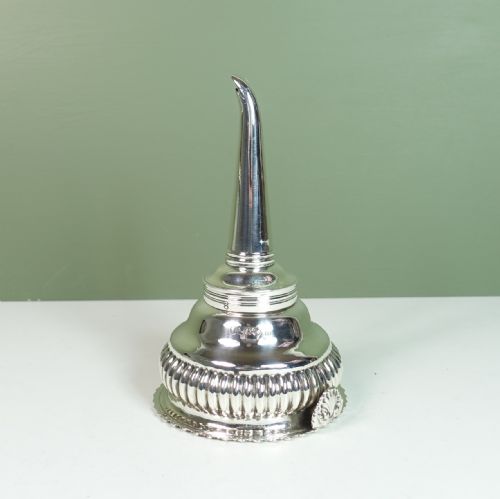 18th C Solid Silver Wine Funnel