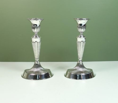 Pair of Silver Candlesticks, Birmingham 1898