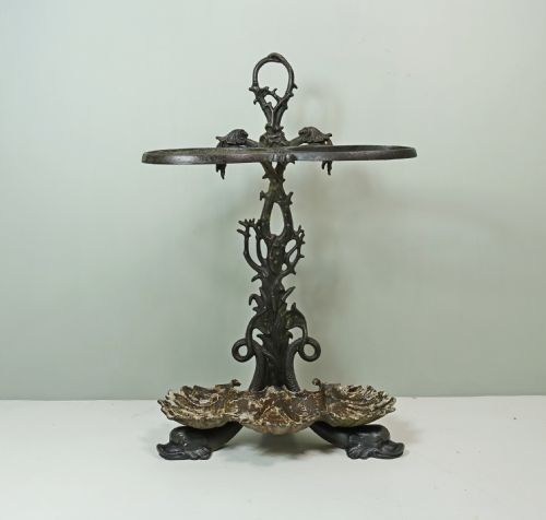 19th C Dolphin Cast Iron Stick Stand