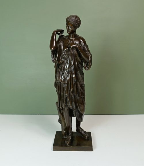 19th C Bronze Figure of Diana De Gabies