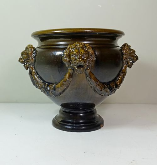 Large 19th C Glazed Jardiniere