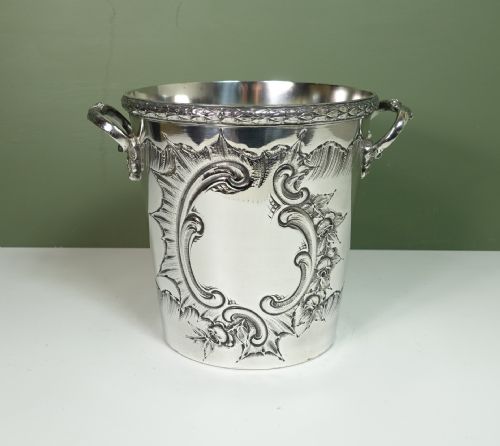 19th C Silver Plated Wine Cooler