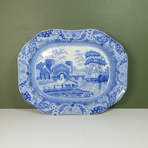 Large 19th C Spode Meat Plate
