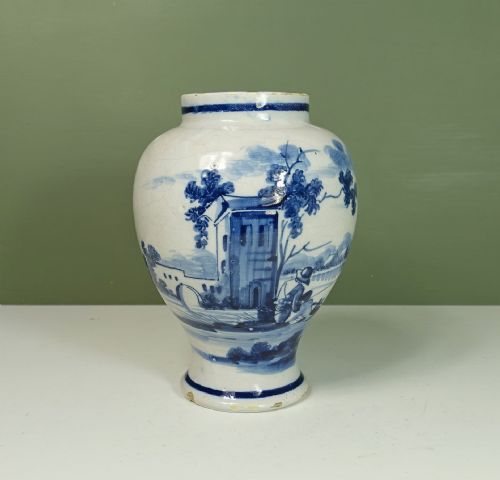 18th C Delft Vase