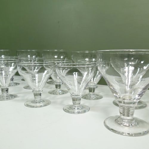 Set of Sixteen 19th C Wine Glasses