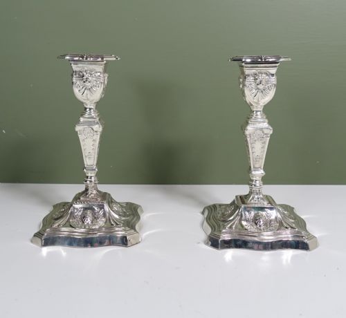 Pair of Silver Candlesticks 1891