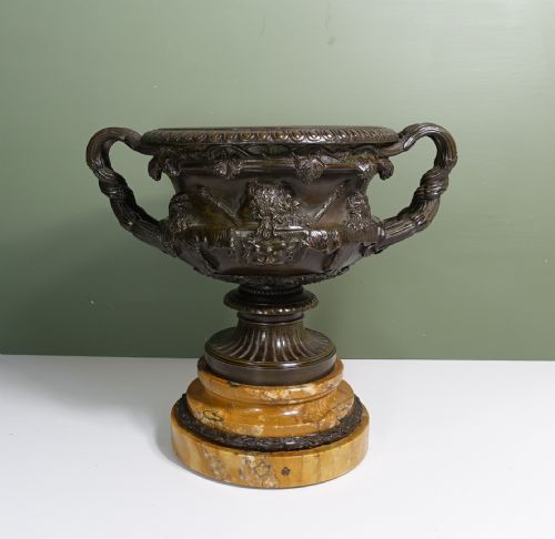 19th C Classical Bronze Vase