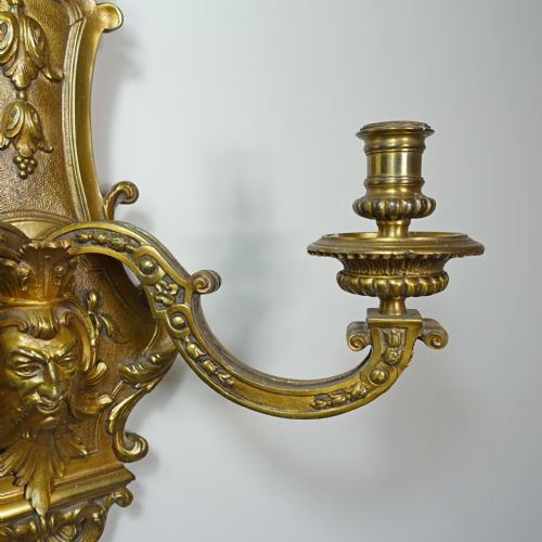 PAIR OF 19TH C BRONZE WALL LIGHTS - ADDITIONAL PHOTO 3