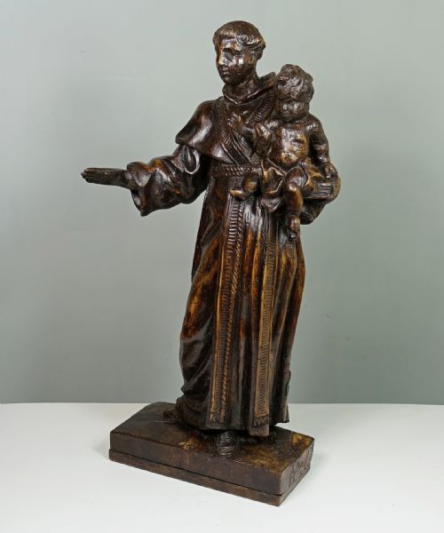 Early 18th C Carved Figure of St Paul