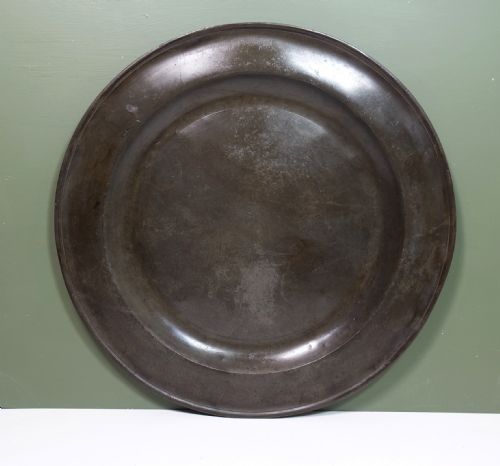 Large 18th C Pewter Charger