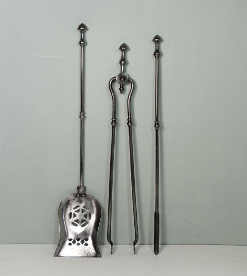 Set of Early 19th C Steel Fire Tools