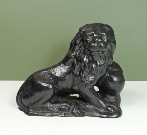 19th C Cast Iron Lion