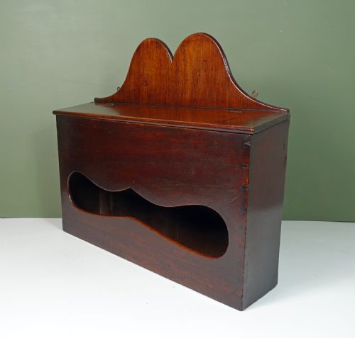 Early 19th C Mahogany Candle Box