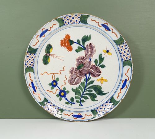 18th C Delft Polychrome Plate