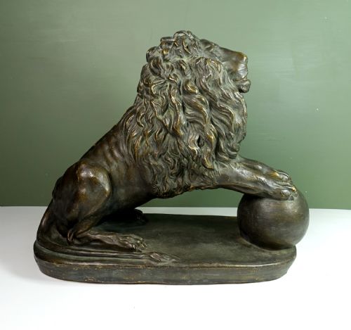Large Terracotta Figure of a Lion