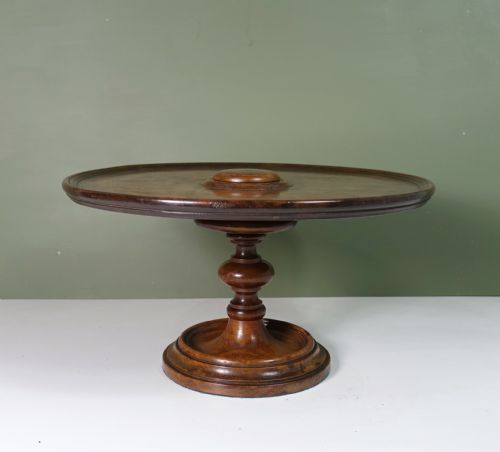 19th C Mahogany Lazy Susan