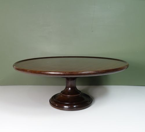 Large 19th C Mahogany Lazy Susan