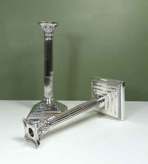 Pair of Silver Candlesticks