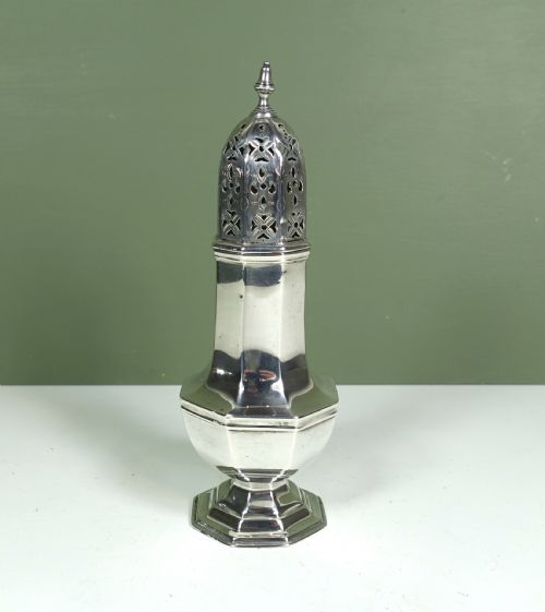Solid Silver Sugar Castor