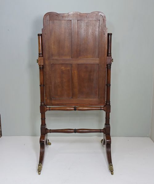 fig 1. EARLY 19TH C MAHOGANY CHEVAL MIRROR