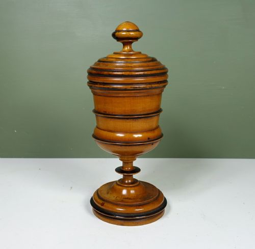 19th C Sycamore Goblet & Cover