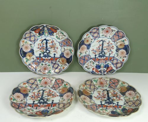 Set of Four 19th C Imari Plates