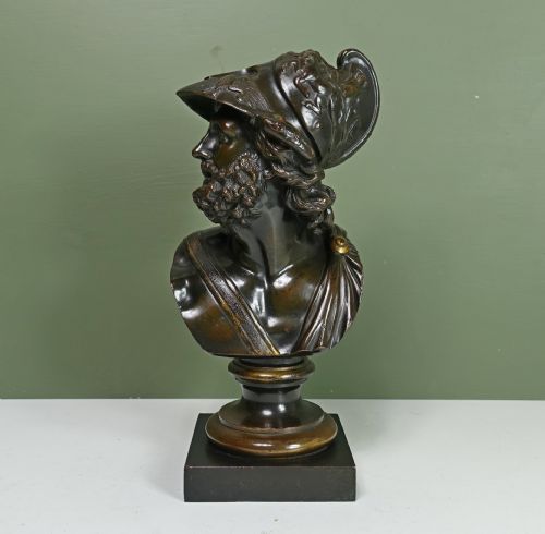 19th C Bronze Bust of Menelaus