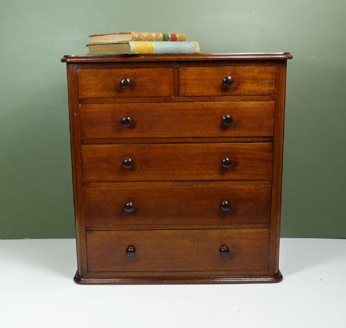 19th C Miniature Mahogany Chest